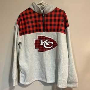 Large Kansas City Chiefs sweatshirt.
